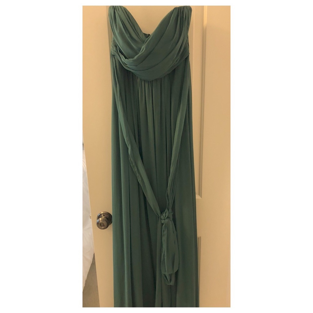 Dessy Collection Sweetheart Strapless Chiffon Gown